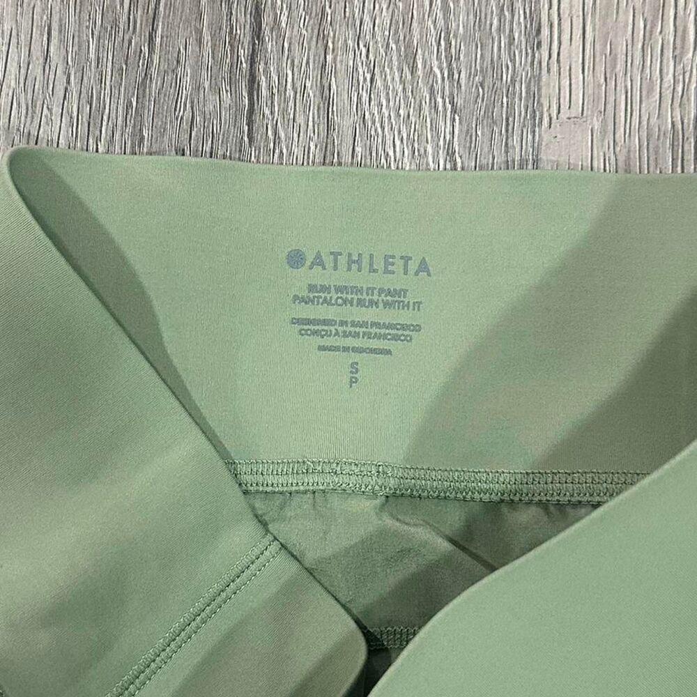 Athleta Run With It Pants Green Women’s Activewear - Picture 5 of 6